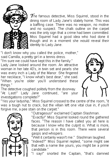 a pissing mystery page 1 WHO DUNNIT? who peed their pants?